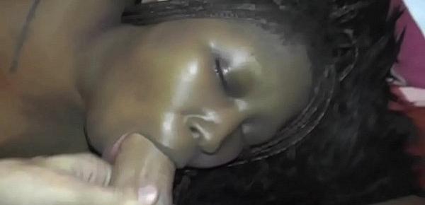  Black babe face creamed